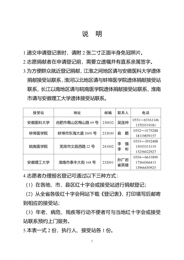 志愿捐献遗体登记表(图4)